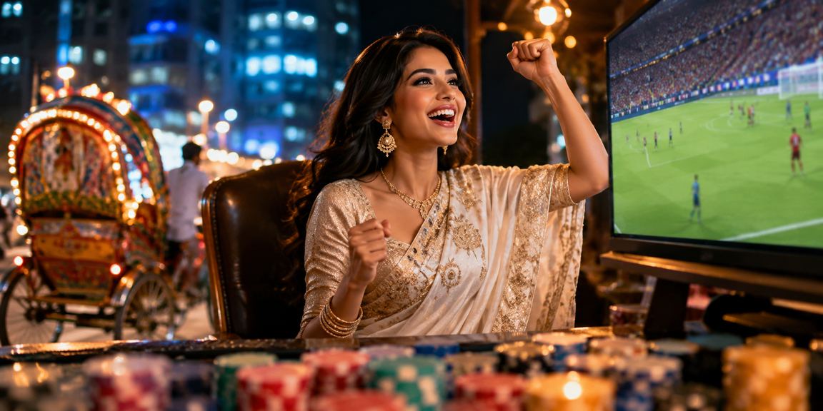 ঢাকায় শাড়ি পরিহিত নারী ফুটবল বেটিং ও লটারিতে অংশ নিচ্ছেন