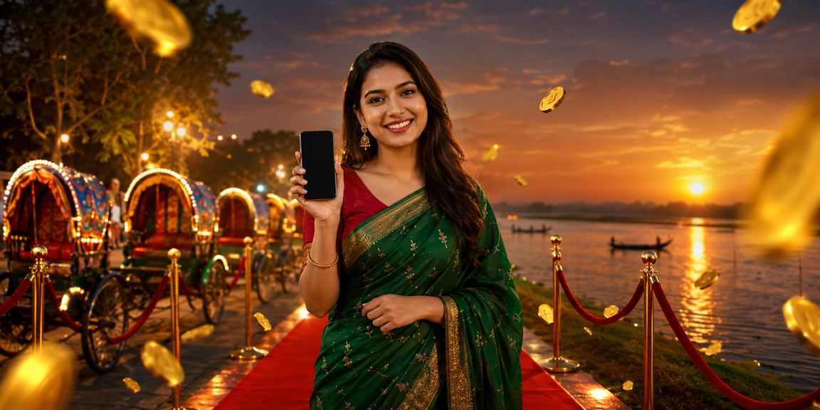ঢাকায় রিকশার পাশে jiligames লটারি খেলছেন একজন প্রাপ্তবয়স্ক ব্যবহারকারী